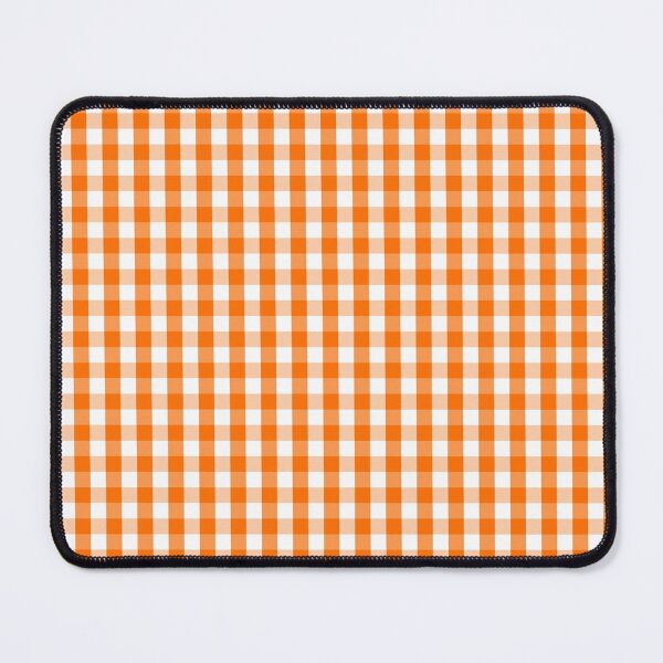 Item preview, Classic Pumpkin Orange and White Gingham Check Pattern designed and sold by Creepyhollow.