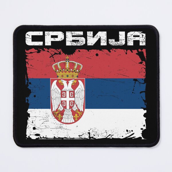 Item preview, Serbian flag with Cyrillic script designed and sold by Mila1946.