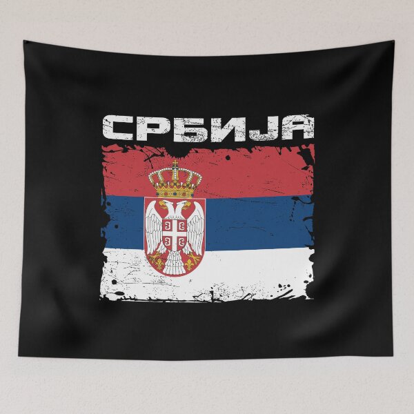 Item preview, Serbian flag with Cyrillic script designed and sold by Mila1946.