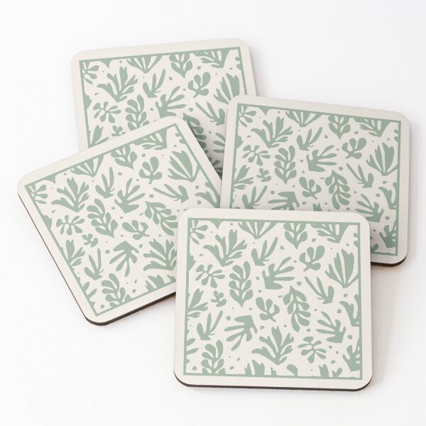Item preview, Henri Matisse Cutout Flowers, Papier Decoupes Art pastel green, Matisse Cutout's flower designed and sold by re-make-.