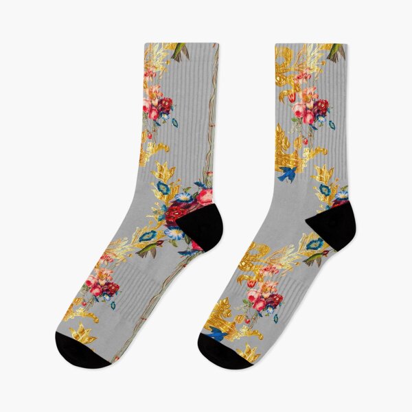 Item preview, Flores antiguas, rococó, columnas, fondo gris designed and sold by MariaMarinova.