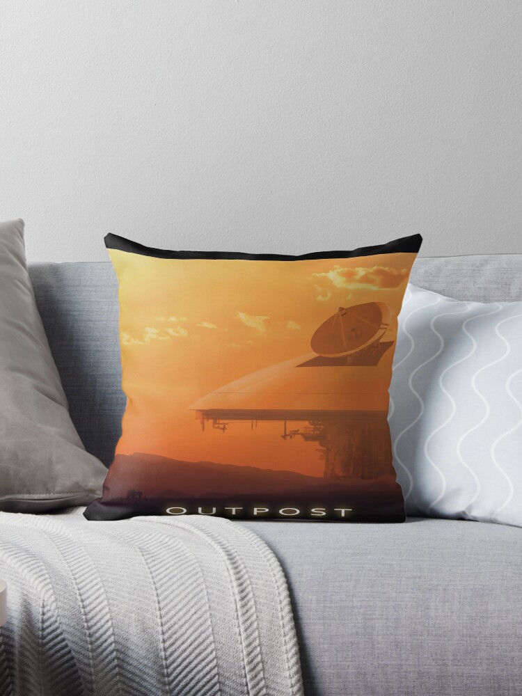 Outpost Sci Fi Concept Art Throw Pillow By Sargy001