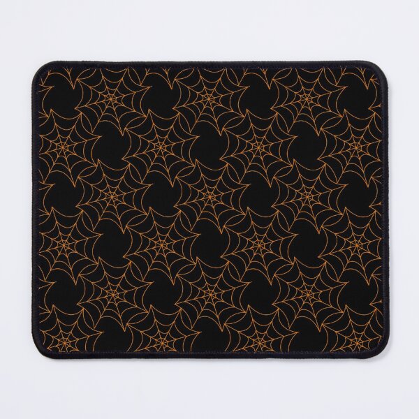 Item preview, Pumpkin Orange Halloween Spider Webs On Dark Spooky Black designed and sold by Creepyhollow.
