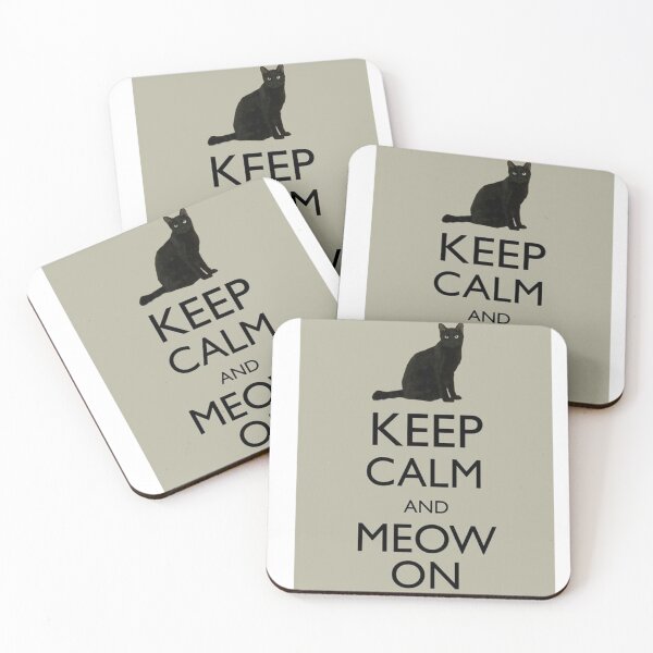 Artikelvorschau, Keep Calm Cat - Keep Calm and Miau on - Black Cat - Skurriler Hipster-Humor entworfen und verkauft von leegends44.