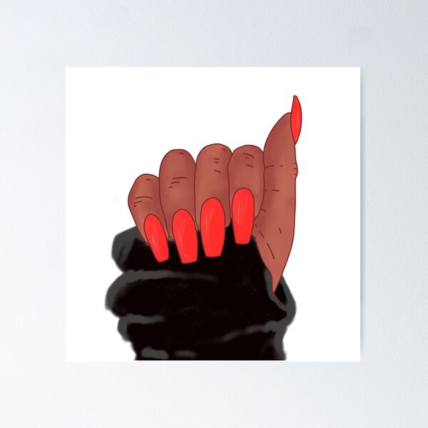 Item preview, Afro woman hand with nails designed and sold by savanamms6.