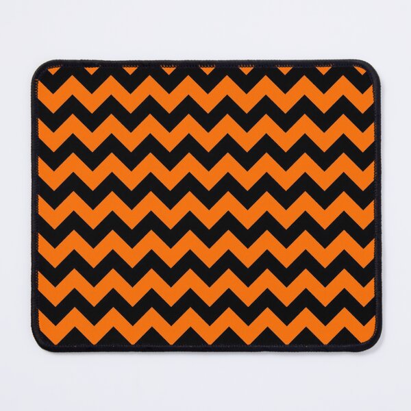 Item preview, Large Dark Pumpkin Orange and Black Halloween Chevron Stripes  designed and sold by Creepyhollow.
