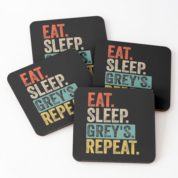 Item preview, Eat sleep grey's repeat retro vintage designed and sold by HN-ART.