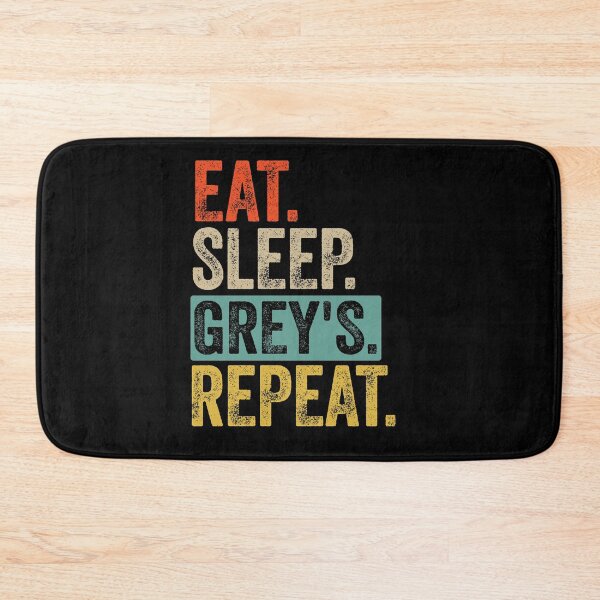 Item preview, Eat sleep grey's repeat retro vintage designed and sold by HN-ART.