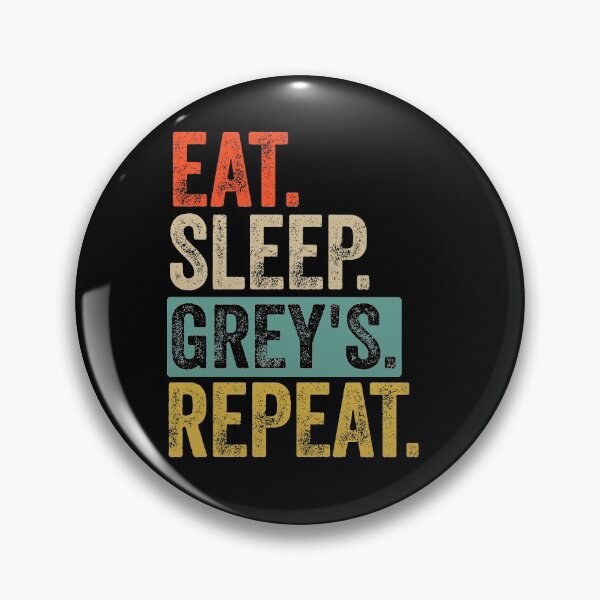 Item preview, Eat sleep grey's repeat retro vintage designed and sold by HN-ART.