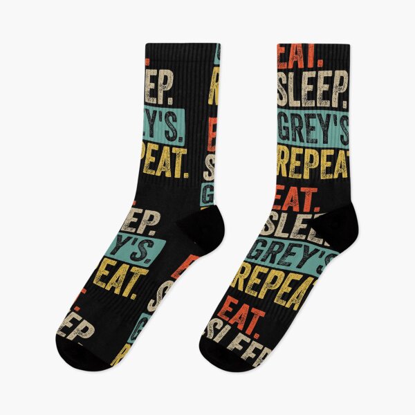 Item preview, Eat sleep grey's repeat retro vintage designed and sold by HN-ART.