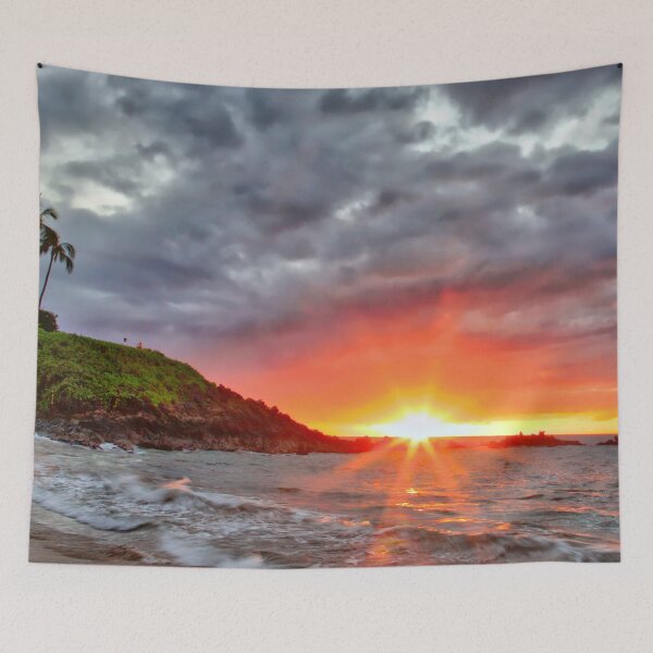 Item preview, Maui Beach Hawaii Island Sunset Cloudy designed and sold by Piper-Deals.