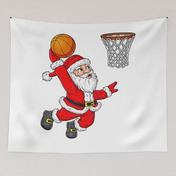 Item preview, Christmas Santa Claus Dunking A Basketball Funny Xmas designed and sold by ZerinaYasutake.