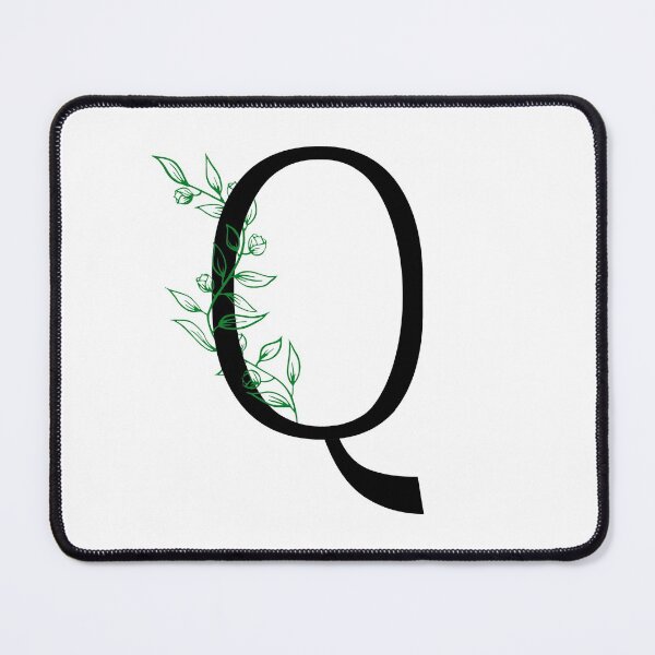 Item preview, Q Initial Vine Flower Monogram Decal designed and sold by TrashPandaCreative.