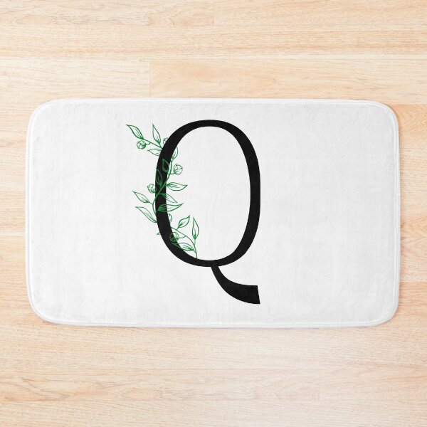 Aperçu de l'œuvre Sticker monogramme fleur de vigne Q Initial créée et vendue par TrashPandaCreative.