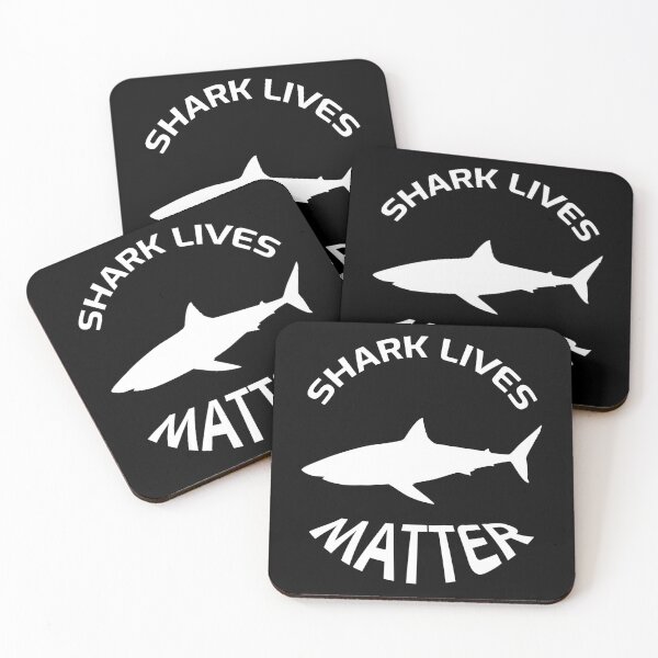 Item preview, Shark lives matter design with a whit sharks. We have to protect the sharks!  designed and sold by NobelFashion.