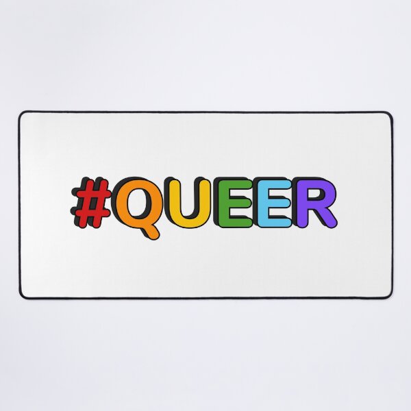 Item preview, QUEER hashtag rainbow colors designed and sold by Inspirationmotivation.