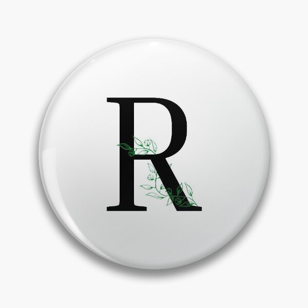Item preview, R Initial Vine Flower Monogram Decal designed and sold by TrashPandaCreative.