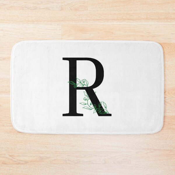 Item preview, R Initial Vine Flower Monogram Decal designed and sold by TrashPandaCreative.