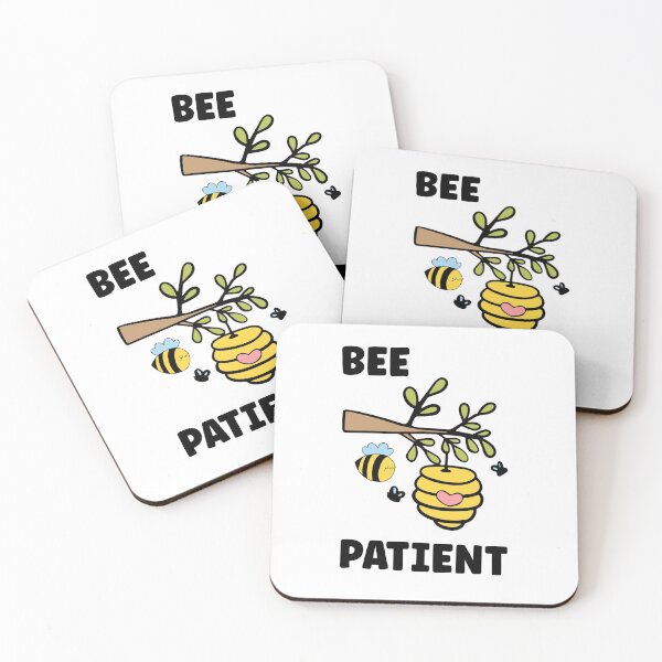 Item preview, Bee Patient, Funny Bee Pun designed and sold by SportyDogShop.