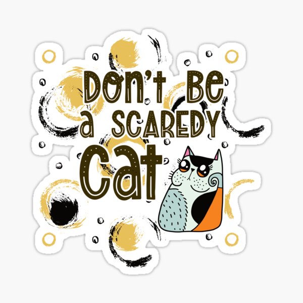 Scaredy Cats Sticker for Sale by HeartattackJack