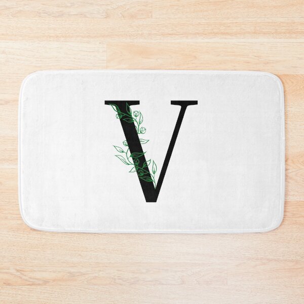 Aperçu de l'œuvre Sticker monogramme fleur de vigne V Initial créée et vendue par TrashPandaCreative.