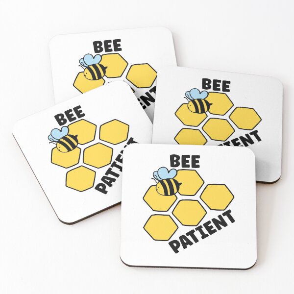 Item preview, Bee Patient, Funny Bee Pun designed and sold by SportyDogShop.