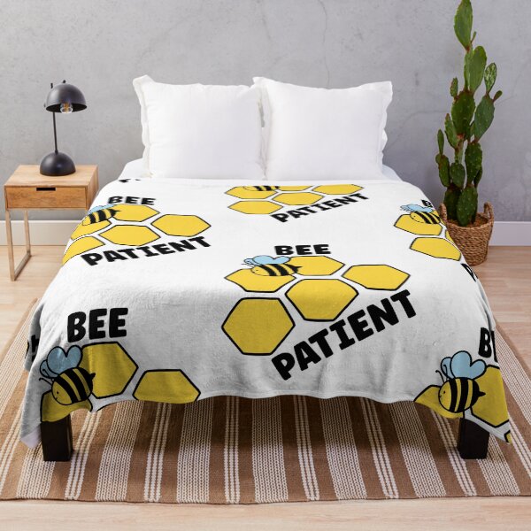 Item preview, Bee Patient, Funny Bee Pun designed and sold by SportyDogShop.