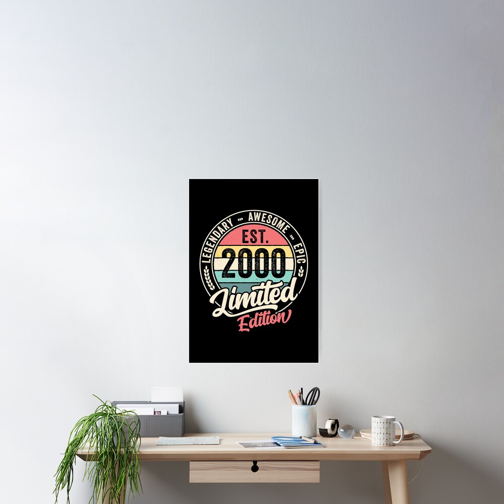 Póster «Vintage 22 años Est 2000 Edición limitada 22 cumpleaños» de ...