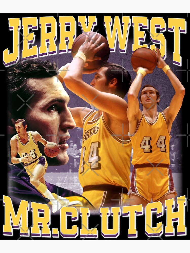 "Jerry West Mr Clutch Basketball Vintage Retro 80s 90s Rap Style