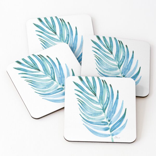Item preview, Blue Palm Leaf designed and sold by LZ Cathcart.