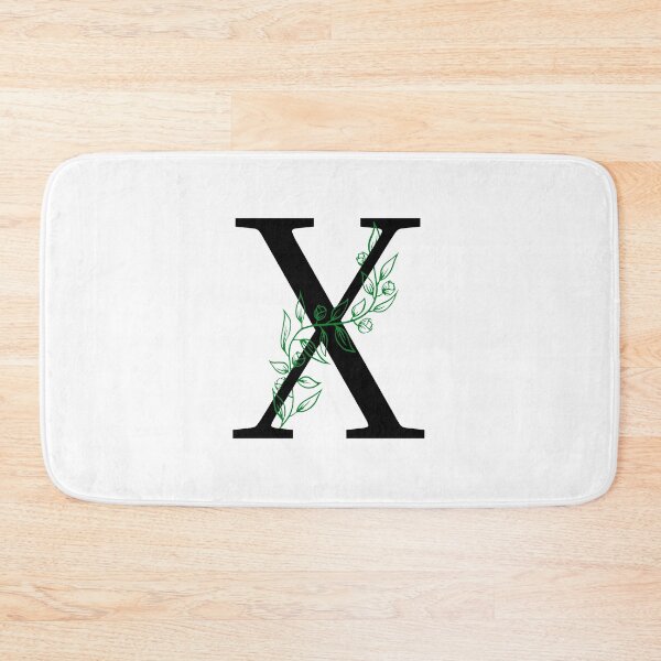 Item preview, X Initial Vine Flower Monogram Decal designed and sold by TrashPandaCreative.
