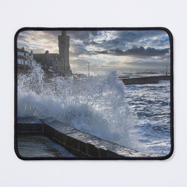 Item preview, Blue sky at the clock tower Porthleven designed and sold by kathleenjean.