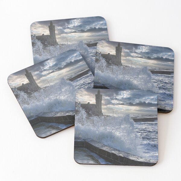 Item preview, Blue sky at the clock tower Porthleven designed and sold by kathleenjean.