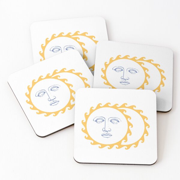 Item preview, Sun Face Moon Yellow Retro designed and sold by Inogitna Designs.
