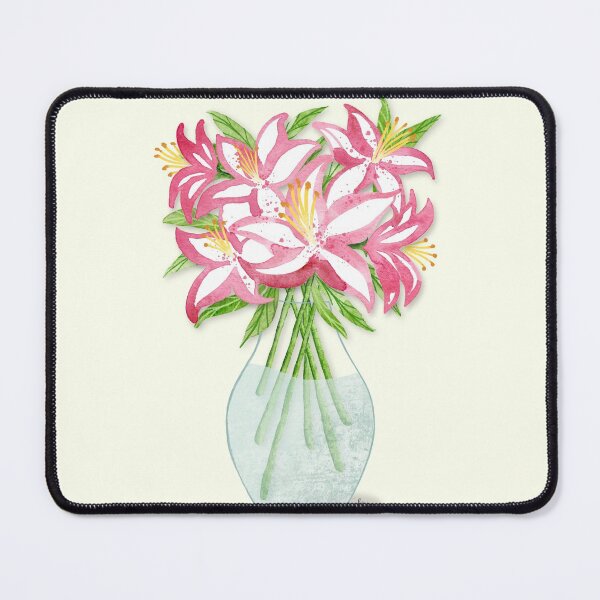 Stargazer Lilies Vase Mouse Pad