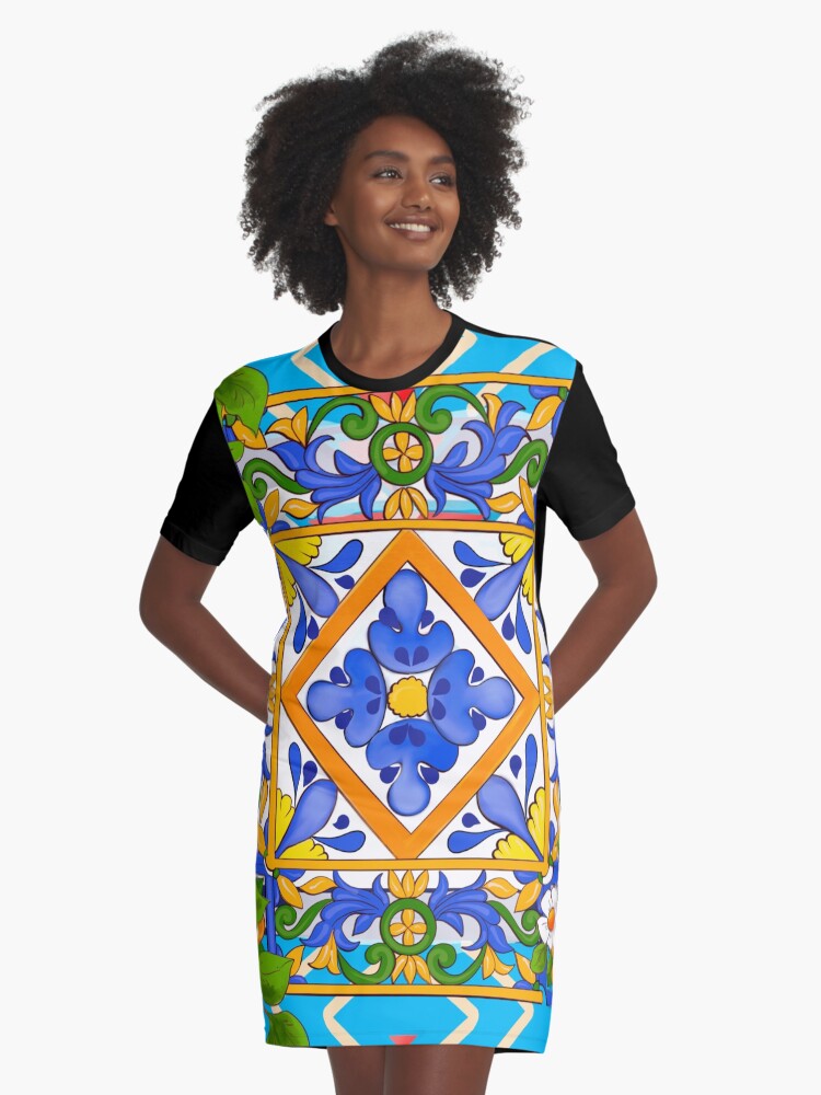 Sicilian print outlet dress