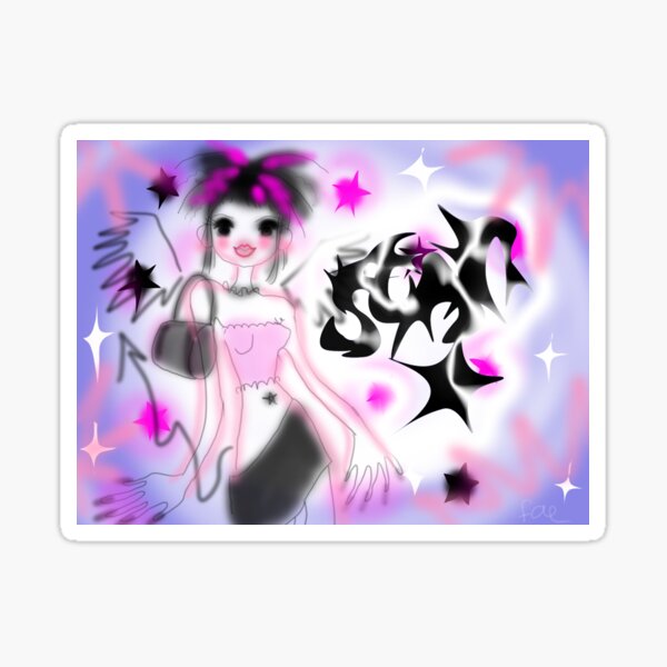 MAGIC Star FAIRY Angel PIXIE Stardust Retro Vintage RHINESTONE Necklace Pink 