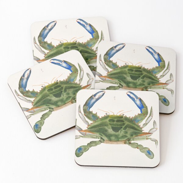 Item preview, 3. Blue crab (Lupa decanta) illustration from Zoology of New York (1842–1844) by James Ellsworth De Kay. Original from The New York Public Library. designed and sold by LenaShines.