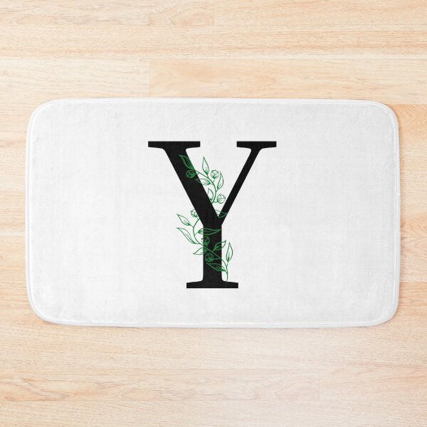 Item preview, Y Initial Vine Flower Monogram Decal designed and sold by TrashPandaCreative.
