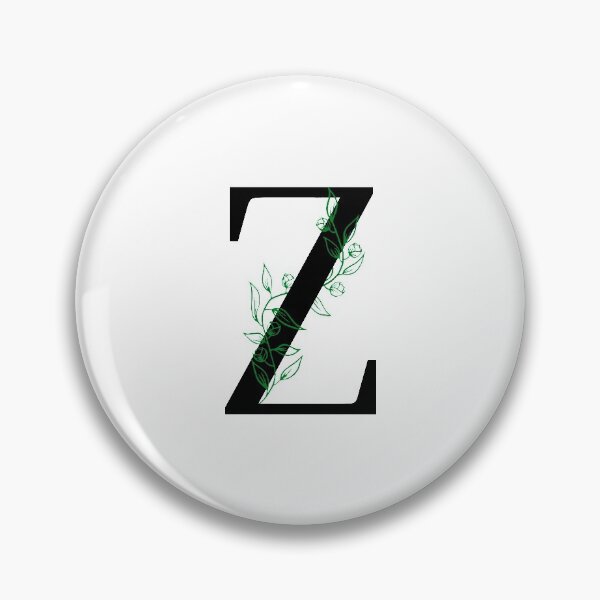 Item preview, Z Initial Vine Flower Monogram Decal designed and sold by TrashPandaCreative.