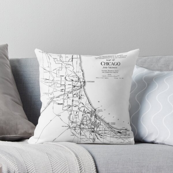 Item preview, Vintage Map of The Chicago Railroad Network (1913)  designed and sold by BravuraMedia.