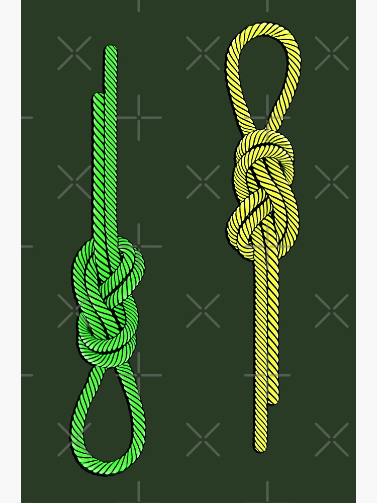 Rock climbing knot figure eight knot mountaineering rope Postcard