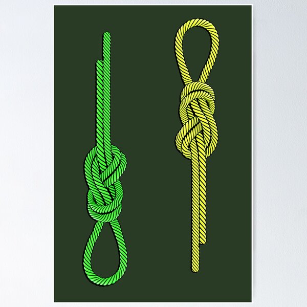 Figure eight knot for climbing - sailing Art Board Print by MadandMean