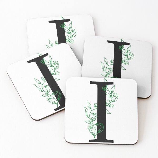 Item preview, I Initial Vine Flower Monogram Decal designed and sold by TrashPandaCreative.