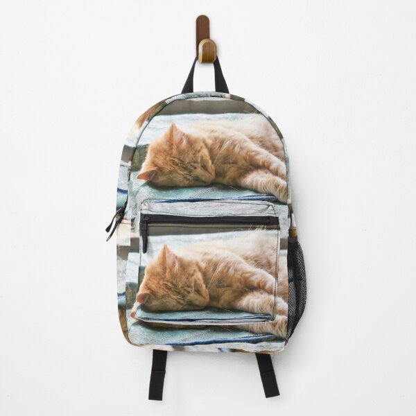 Item preview, Sleeping Longhaired Ginger Cat designed and sold by Frankie Cat Photography.