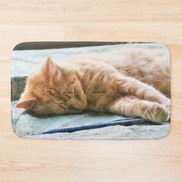 Item preview, Sleeping Longhaired Ginger Cat designed and sold by Frankie Cat Photography.