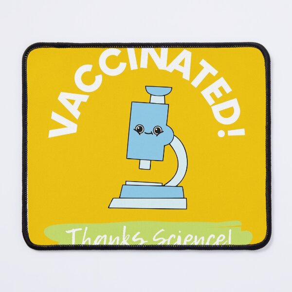 Item preview, Vaccinated Thanks Science Microscope Yellow Rectangle Design - Cute Funny Vaccinated Science designed and sold by Teetee94.