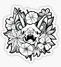 Happy Floral Bat Sticker