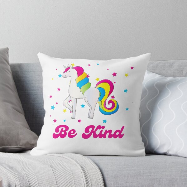 Aperçu de l'œuvre Be Kind Unicorn Squad Rose Rainbow Unicorn Kids Girls créée et vendue par TeesForNerds.