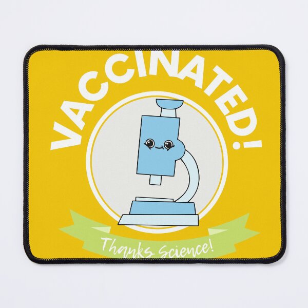 Item preview, Vaccinated Thanks Science Microscope Yellow Round Design - Cute Funny Vaccinated Science designed and sold by Teetee94.